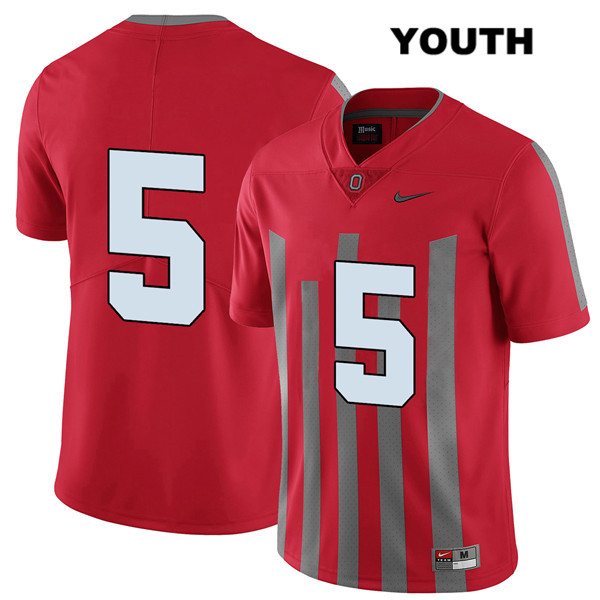 Ohio State Buckeyes Youth Baron Browning #5 Red Authentic Nike Elite No Name College NCAA Stitched Football Jersey KT19R52UW